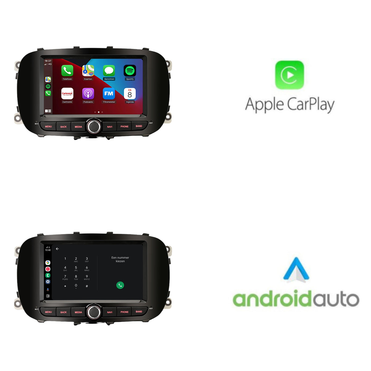 Fiat 500X | Radio samochodowe Android 16 | 2015–2023 | CarPlay i Android Auto