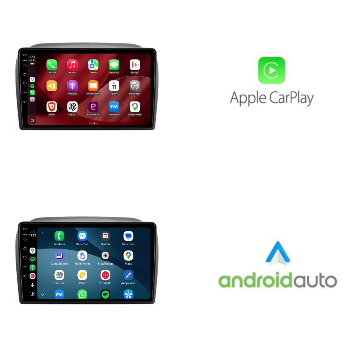 Autoradio CarPlay & Android Auto per Fiat Doblò | 2010 - 2014 | 9 pollici | Android 15 | CTX-7095
