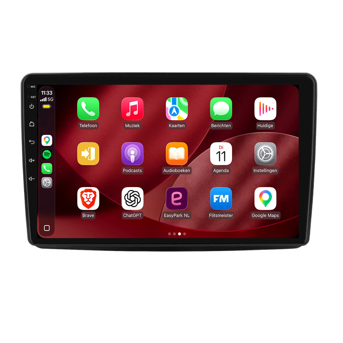 Fiat Panda CarPlay & Android Auto radio | 2003 t/m 2012 | 9 inch | Android 15 – afbeelding 3