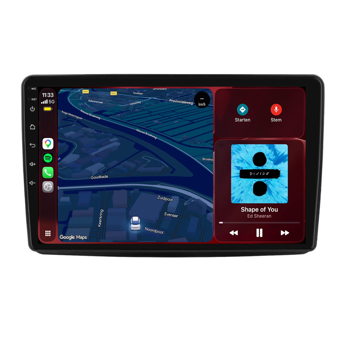 Fiat Panda CarPlay & Android Auto radio | 2003 t/m 2012 | 9 inch | Android 15 – afbeelding 4