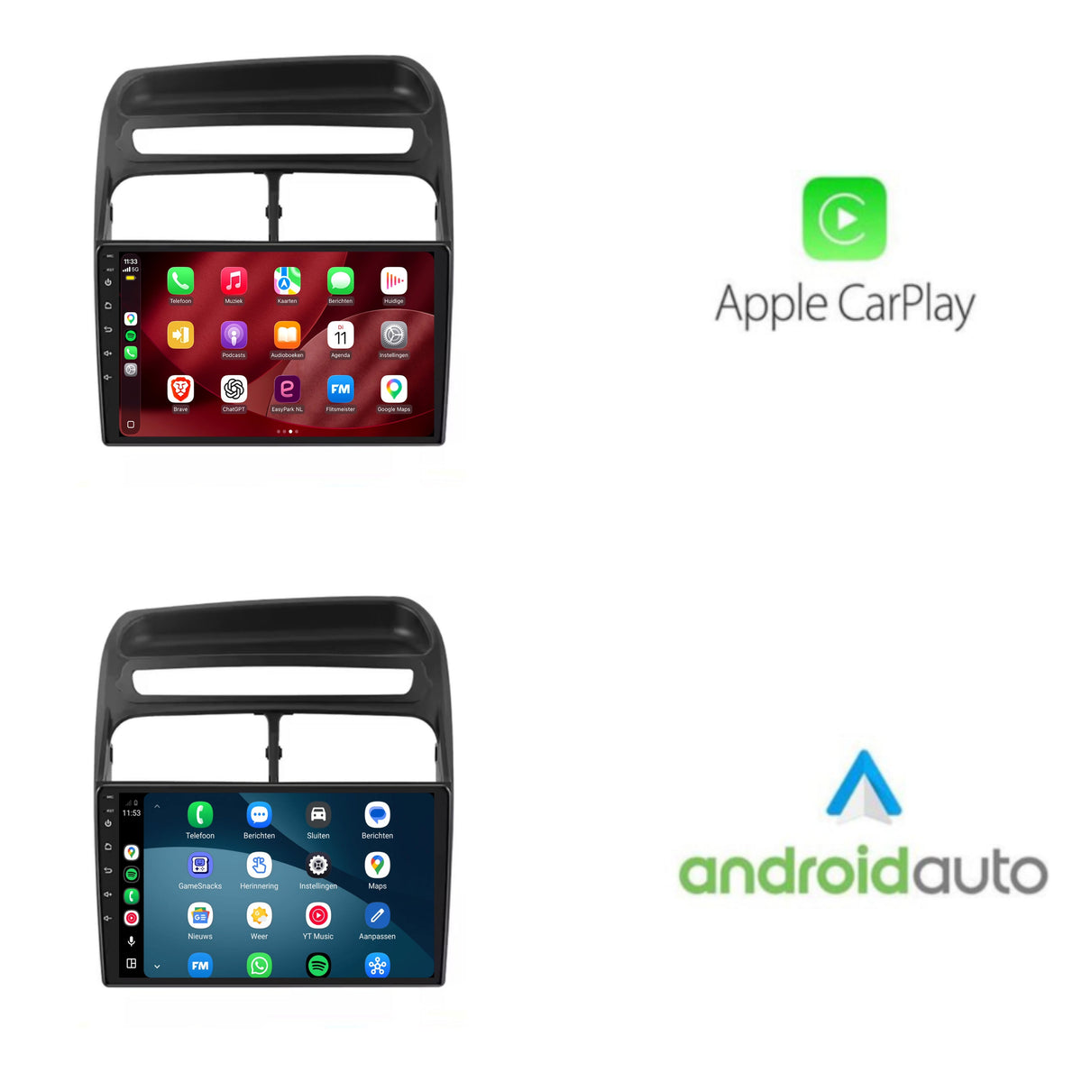 Fiat Punto & Linea CarPlay & Android Auto Radio | 2007 bis 2012 | 9 Zoll | Android 15 | CTX-7294