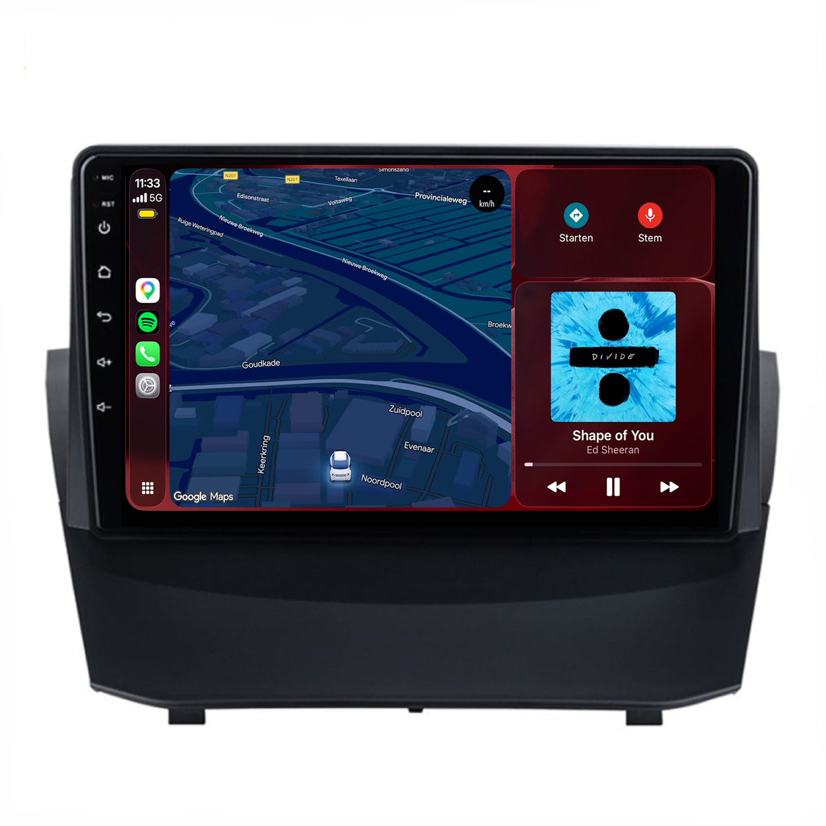 Autoradio con CarPlay e Android Auto per Ford Fiesta | 2013-2017 | 9 pollici | Android 15