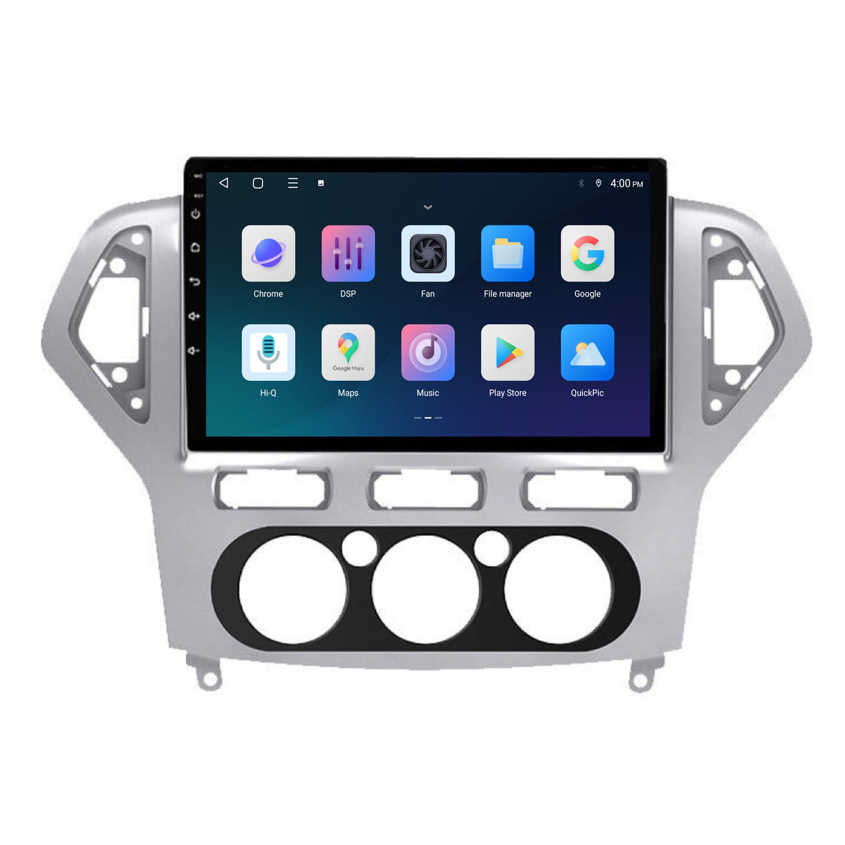 Radio con CarPlay y Android Auto para Ford Mondeo | 2007 a 2014 | 9 pulgadas | Android 15 | Marco plateado | CTX-7204