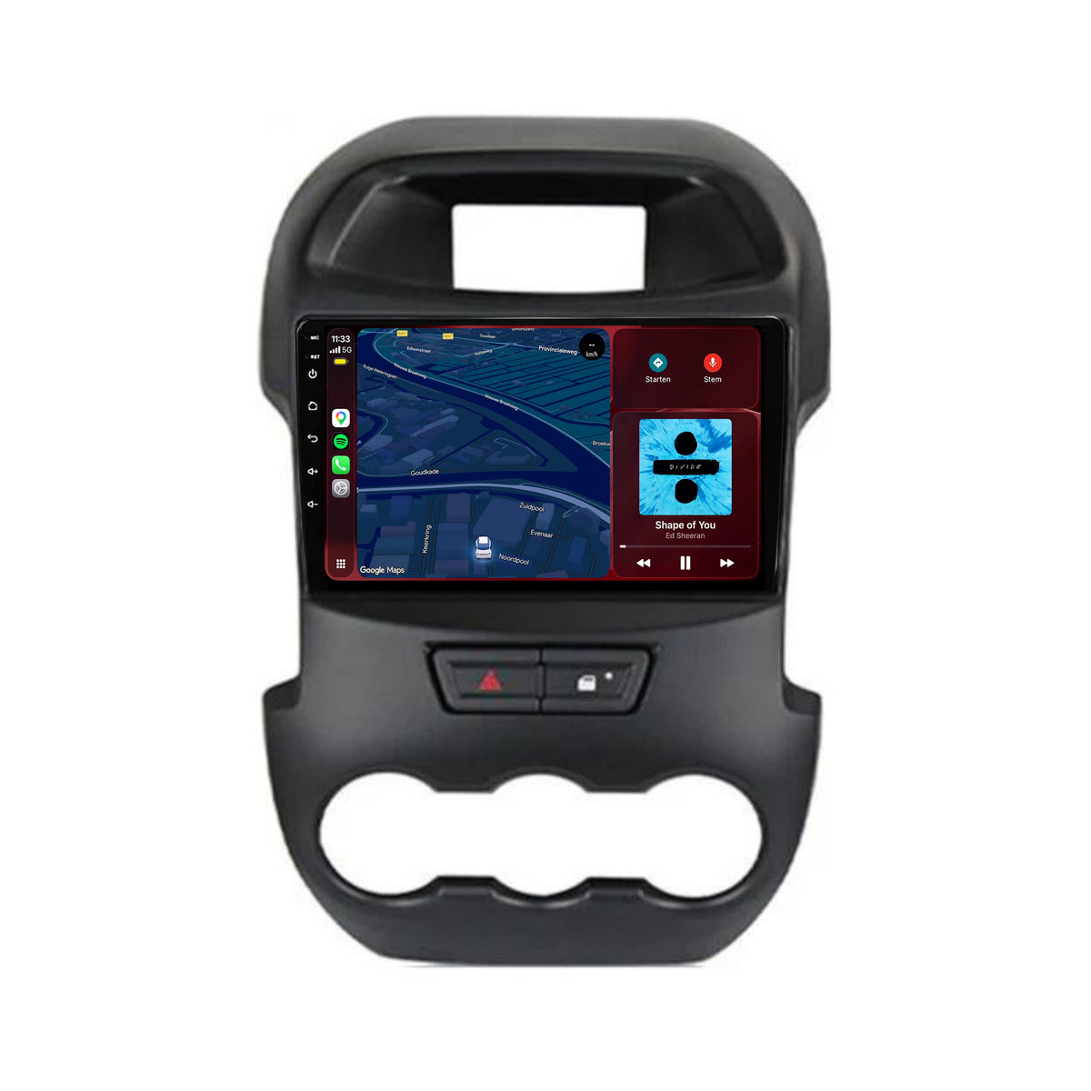 Autoradio CarPlay & Android Auto per Ford Ranger | 2012-2015 | 9 pollici | Android 15 | CTX-7155