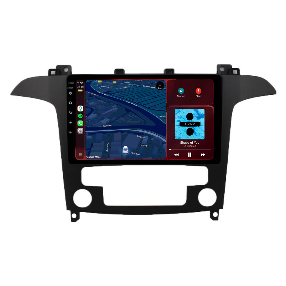 Ford S-Max CarPlay & Android Auto radio | 2006 t/m 2008 | 9 inch | Android 15 | CTX-7134