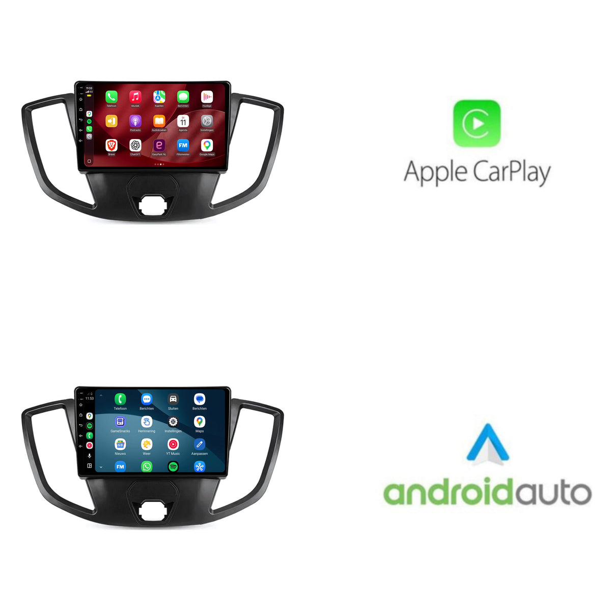 Autoradio CarPlay & Android Auto per Ford Transit | 2014-2021 | 9 pollici | Android 15 | CTX-7069