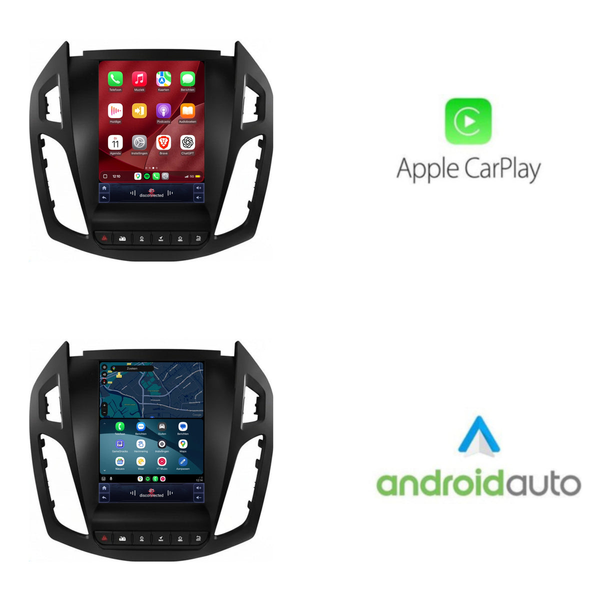Ford Transit Connect CarPlay & Android Auto radio | 2013 t/m 2018 | 9.7 inch | Android 15 | CTX-7482