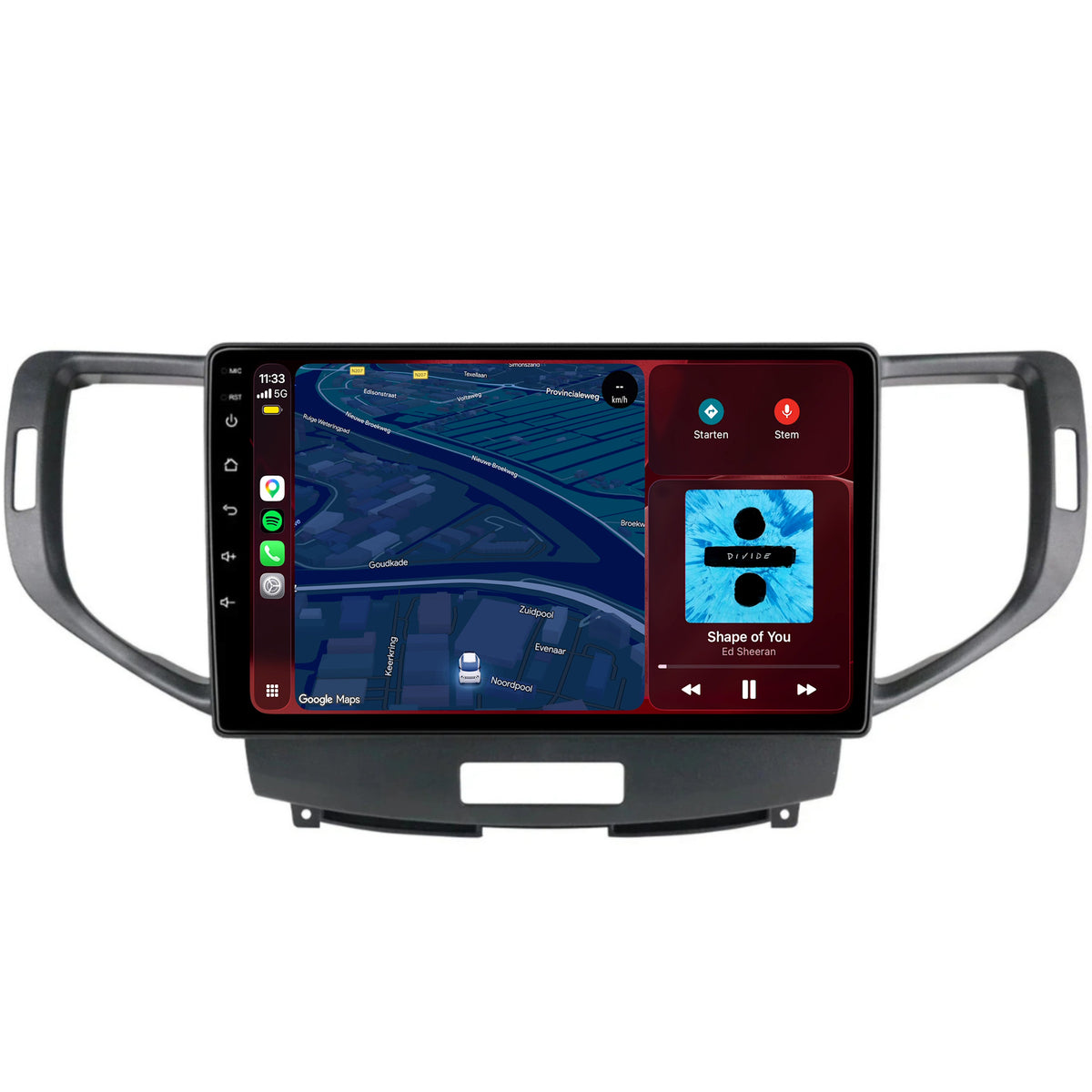 Radio z CarPlay i Android Auto do Honda Spirior | 2009–2013 | 9 cali | Android 15 | CTX-7098