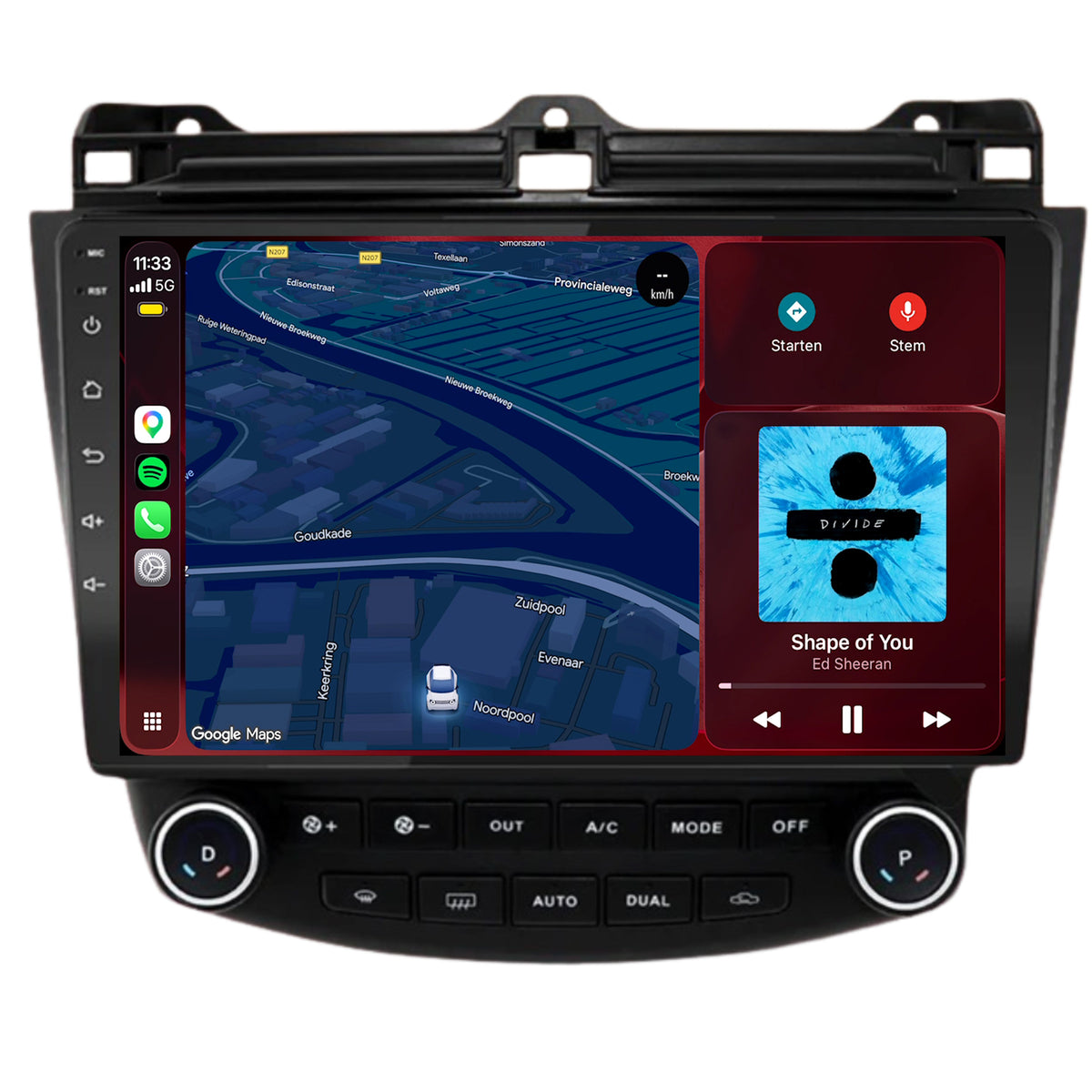 Autoradio CarPlay & Android Auto pour Honda Accord | 2003 à 2008 | 9 pouces | Android 15 | CTX-7168