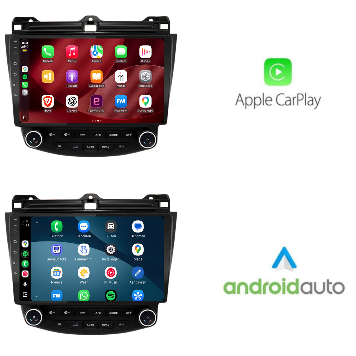 Autoradio CarPlay & Android Auto pour Honda Accord | 2003 à 2008 | 9 pouces | Android 15 | CTX-7168