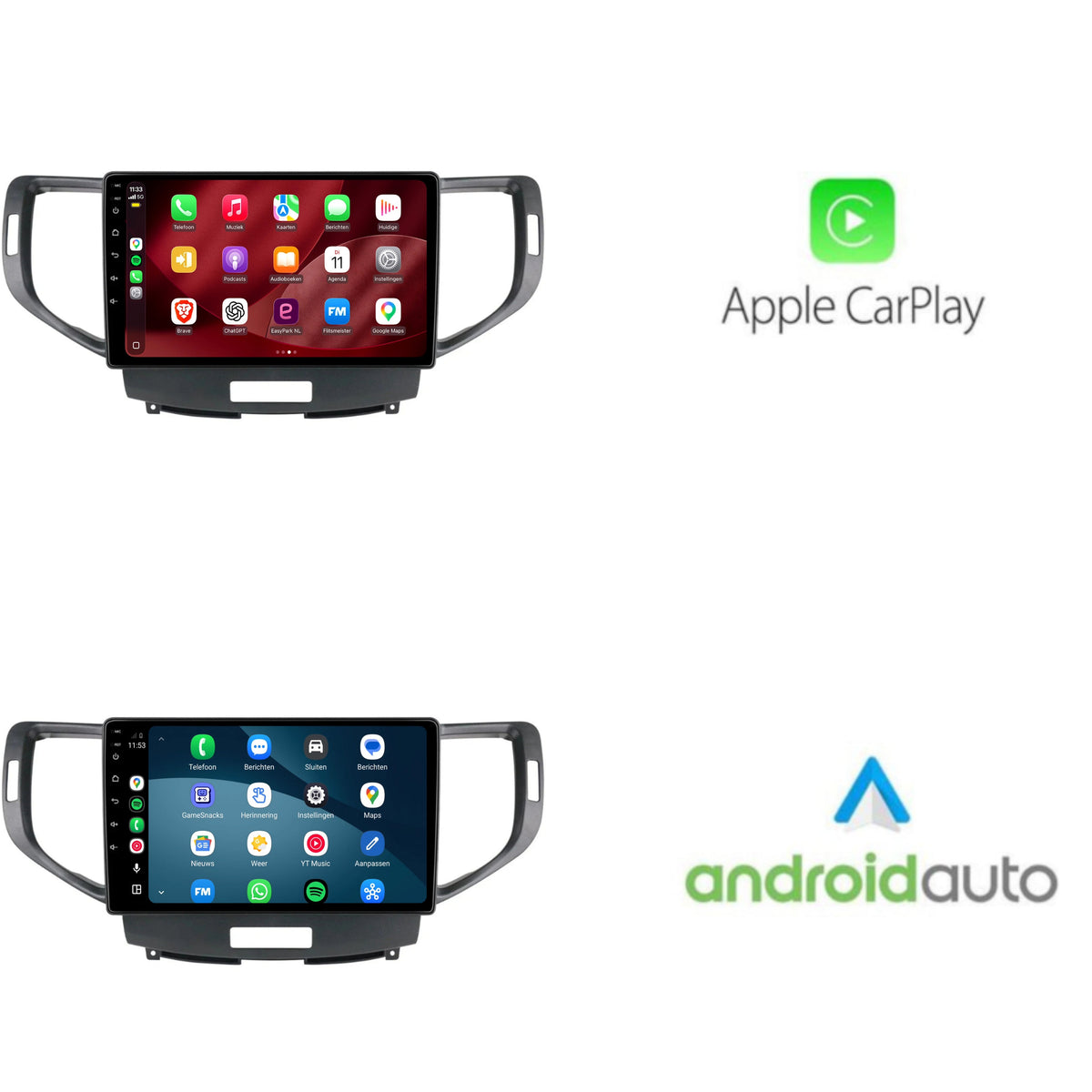 Radio z CarPlay i Android Auto do Honda Spirior | 2009–2013 | 9 cali | Android 15 | CTX-7098