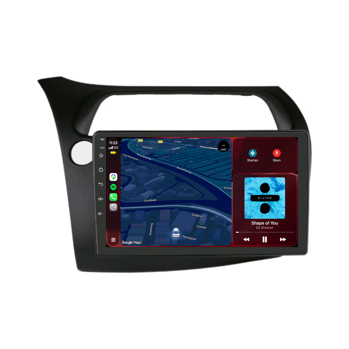 Radio con CarPlay y Android Auto para Honda Civic | 2005 a 2011 | 9 pulgadas | Android 15 | CTX-7448
