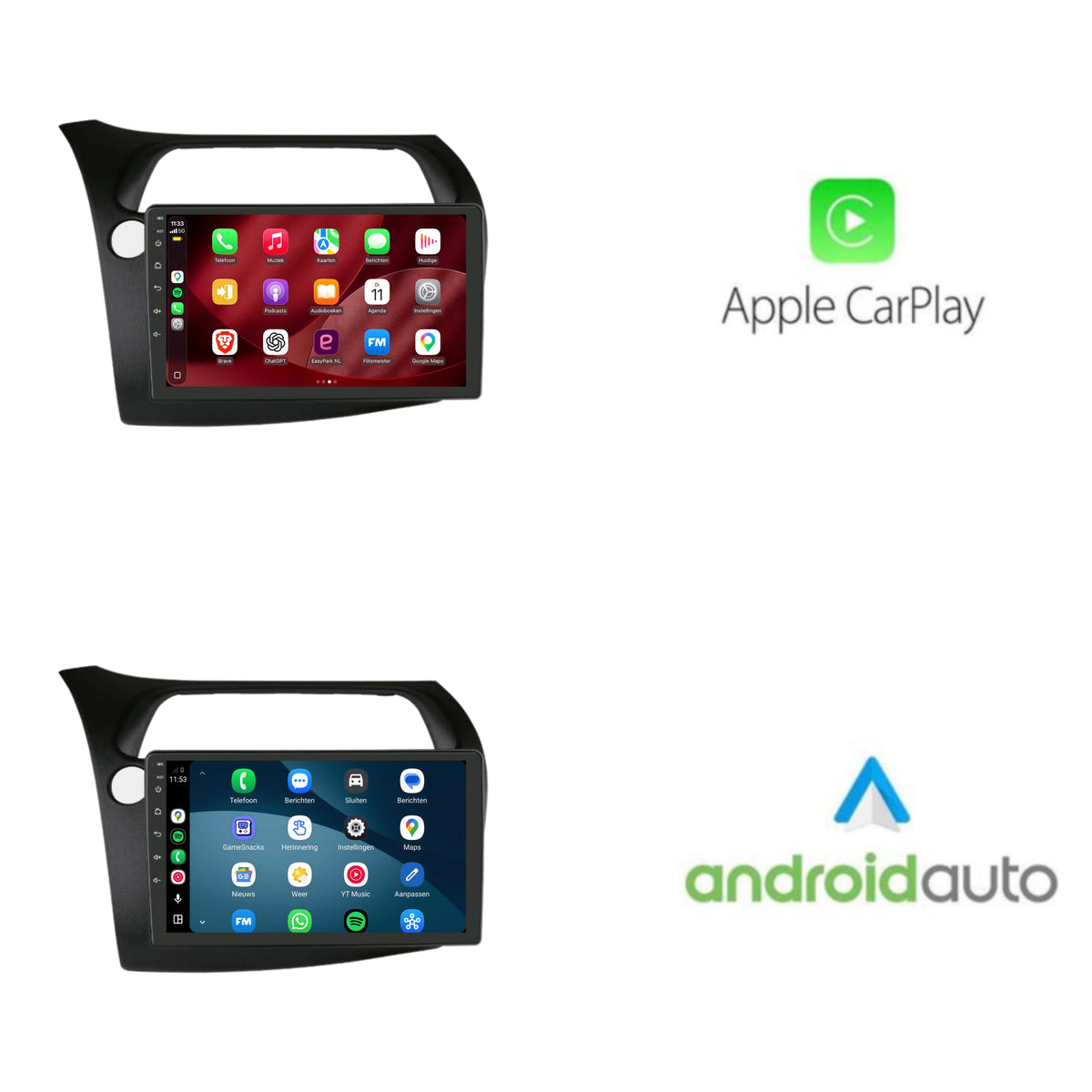 Radio con CarPlay y Android Auto para Honda Civic | 2005 a 2011 | 9 pulgadas | Android 15 | CTX-7448