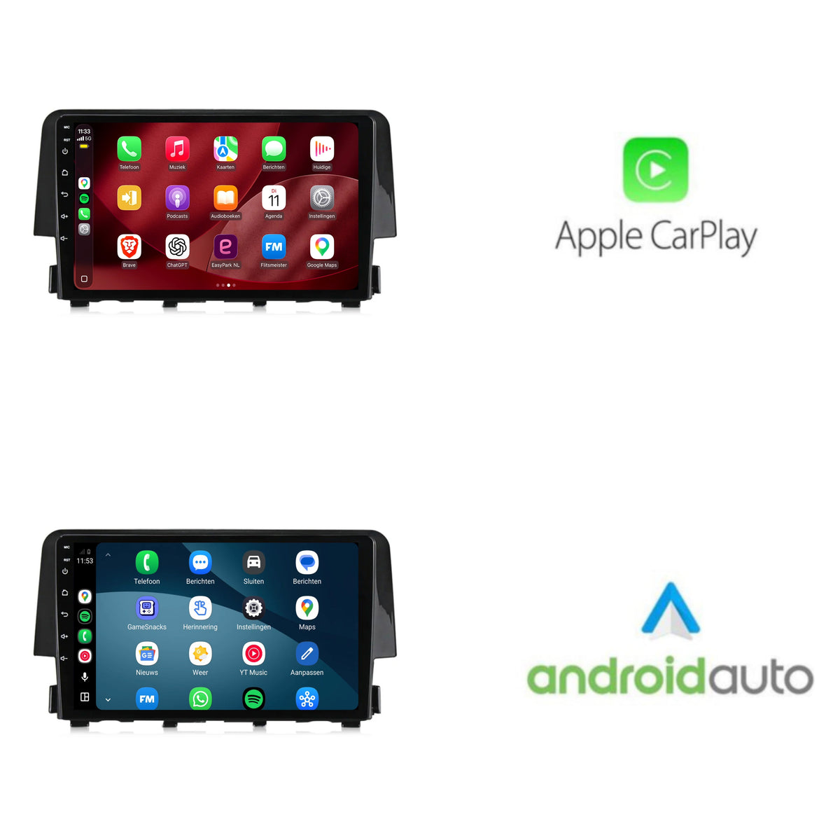 Radio z CarPlay i Android Auto do Hondy Civic | 2016-2021 | 9 cali | Android 15 | CTX-7114