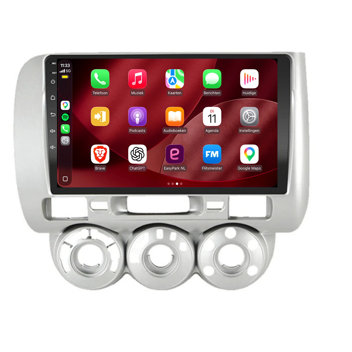 Honda Jazz CarPlay & Android Auto radio | 2008 t/m 2013 | 9 inch | Android 15 | CTX-7156