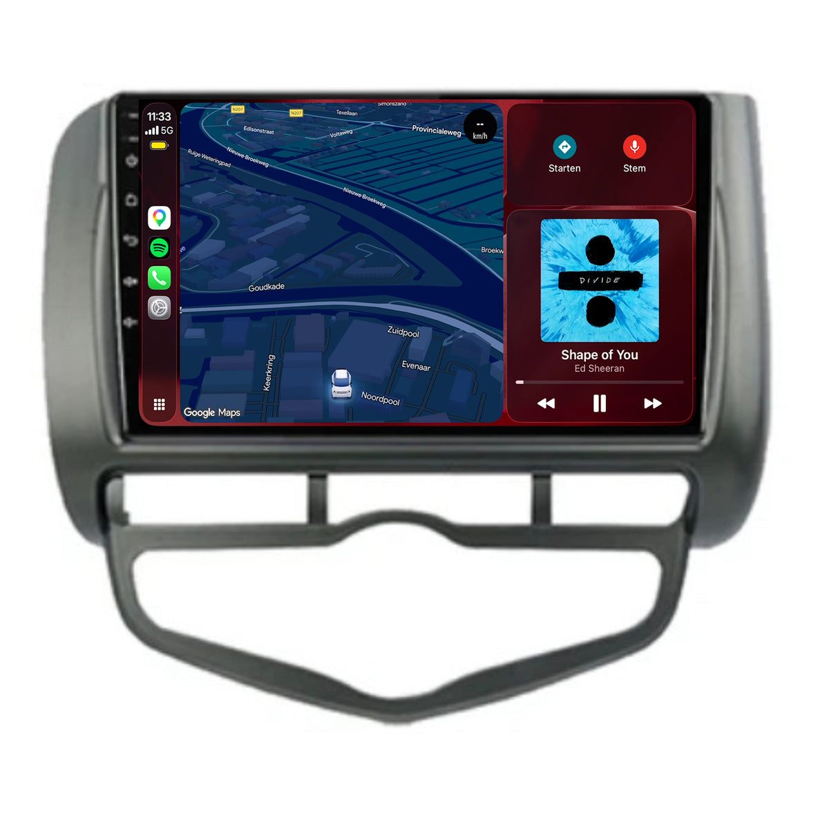Honda Jazz CarPlay & Android Auto radio | 2005 to 2008 | 9 inch | Android 15 | CTX-7202