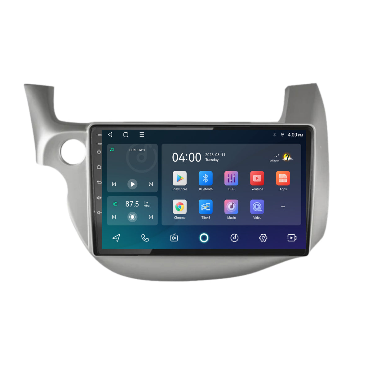 Honda Jazz CarPlay & Android Auto radio | 2008 to 2013 | 10 inch | Android 15 | Grey | CTX-7127