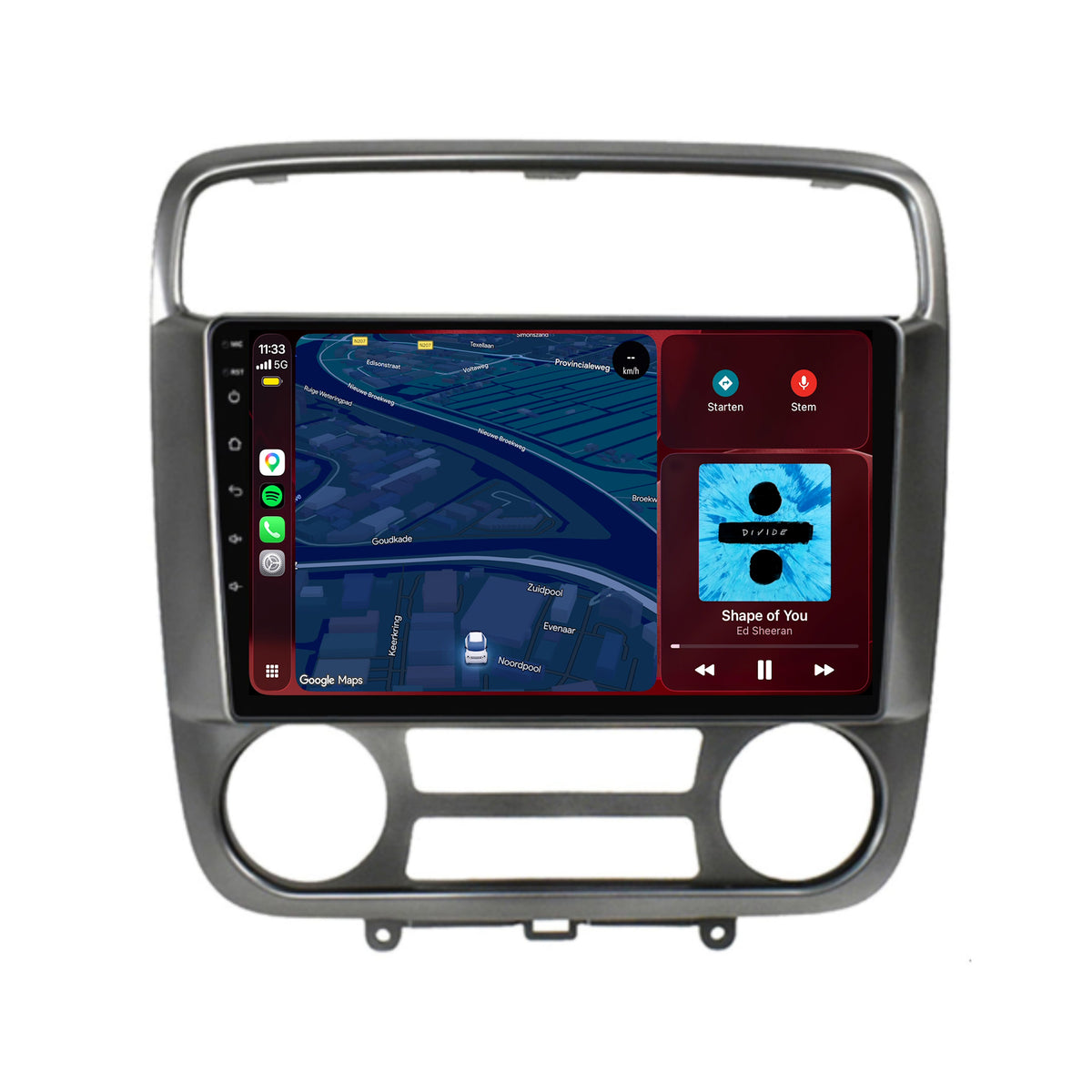 Honda Stream CarPlay & Android Auto radio | 2000 t/m 2006 | 9 inch | Android 15 | CTX-7138