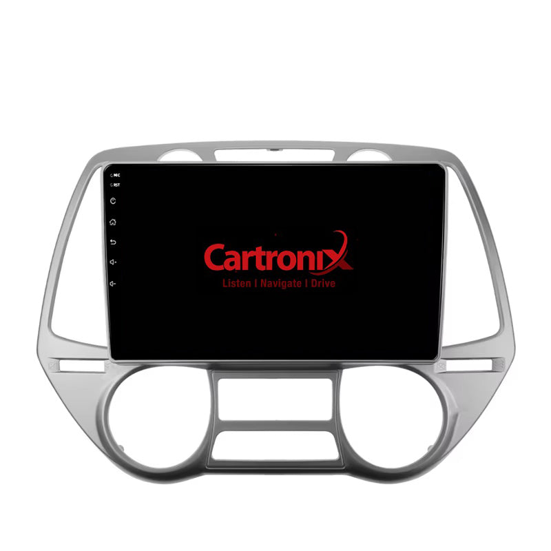 Radio con CarPlay y Android Auto para Hyundai i20 | 2008 a 2014 | 9 pulgadas | Android 15 | Plata | CTX-7336