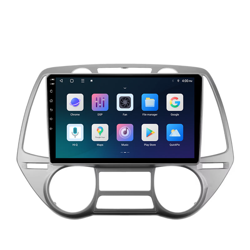 Radio con CarPlay y Android Auto para Hyundai i20 | 2008 a 2014 | 9 pulgadas | Android 15 | Plata | CTX-7336