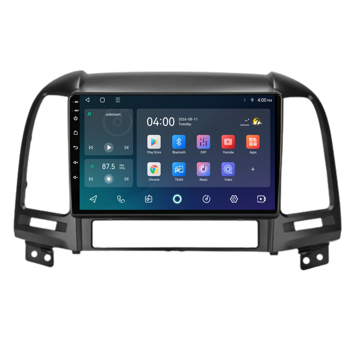 Hyundai Santa Fe CarPlay & Android Auto Radio | 2006 bis 2011 | 9 Zoll | Android 15 | CTX-7152