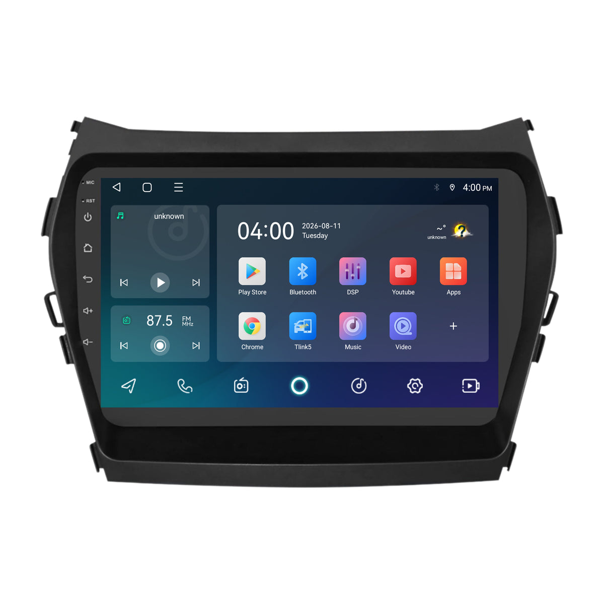 Radio con CarPlay y Android Auto para Hyundai Santa Fe | 2012 a 2018 | 9 pulgadas | Android 15 | CTX-7466