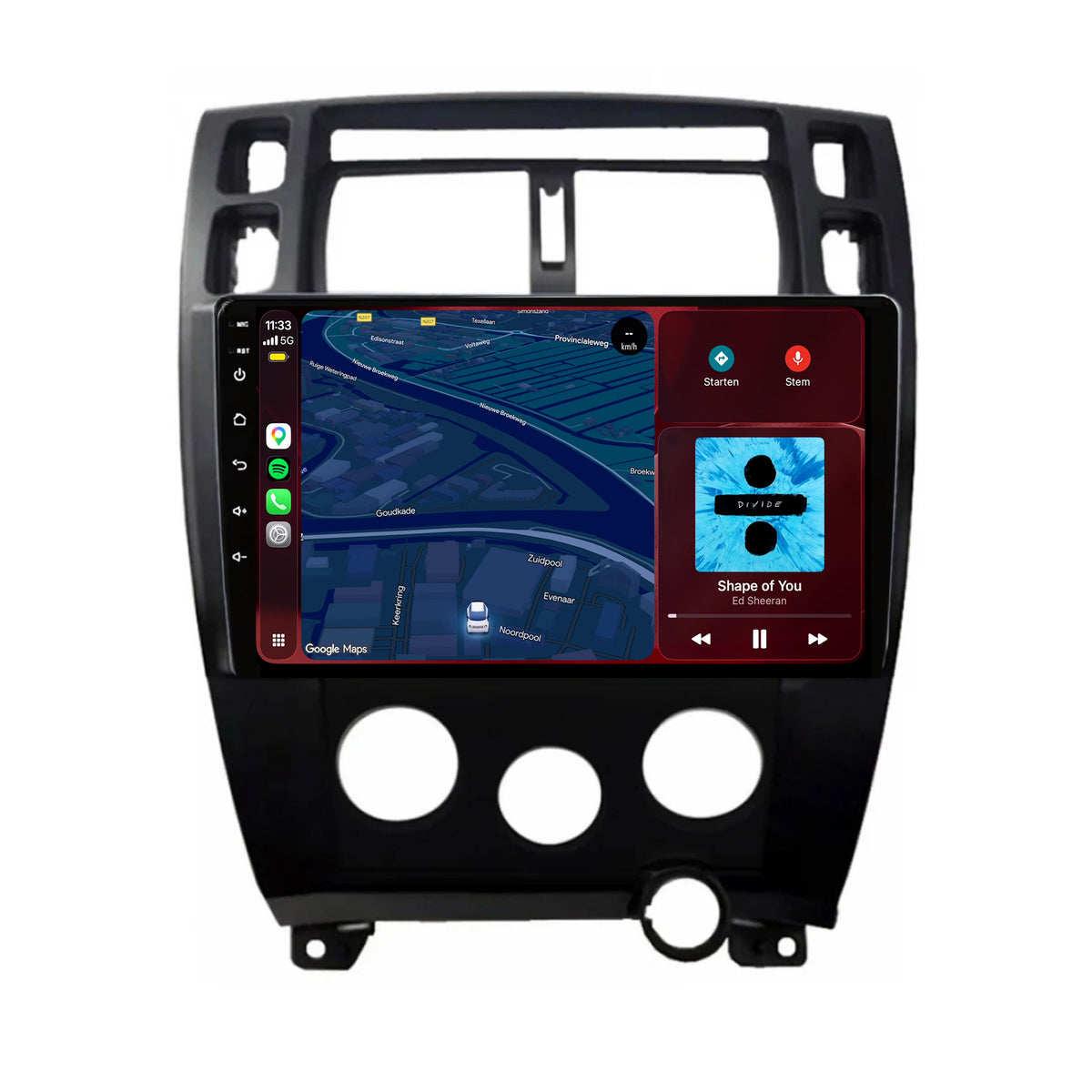 Radio con CarPlay y Android Auto para Hyundai Tucson | 2004 a 2010 | 9 pulgadas | Android 15 | CTX-7089