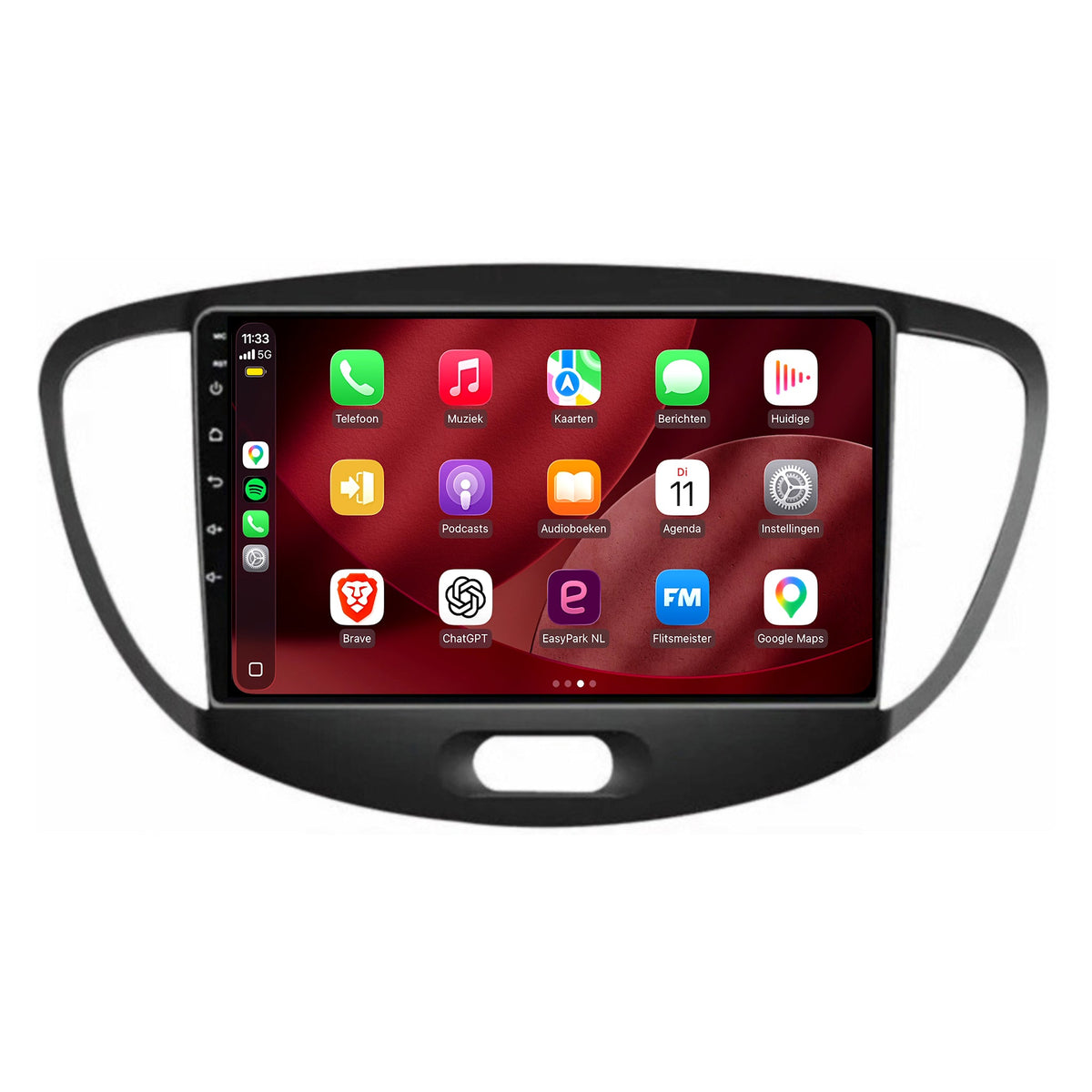 Radio con CarPlay y Android Auto para Hyundai i10 | 2008 a 2013 | 9 pulgadas | Android 15