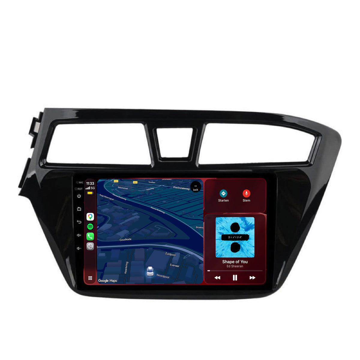 Autoradio CarPlay & Android Auto pour Hyundai i20 | 2015 à 2019 | 9 pouces | Android 15 | Noir | CTX-7142