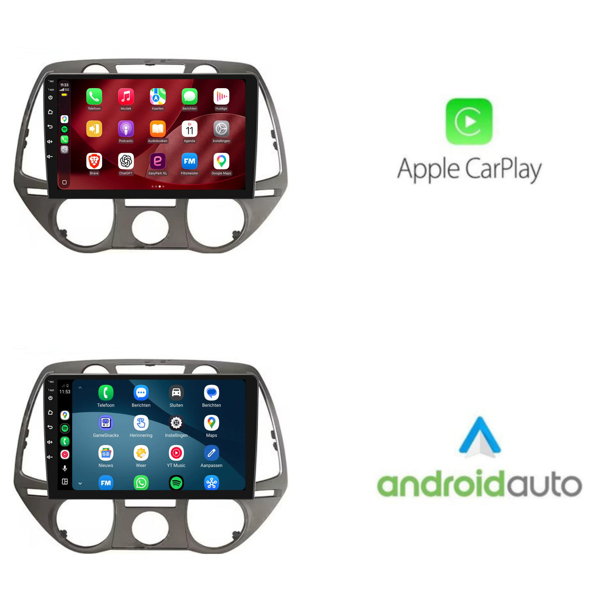 Autoradio CarPlay & Android Auto pour Hyundai i20 | 2008 à 2014 | 9 pouces | Android 15