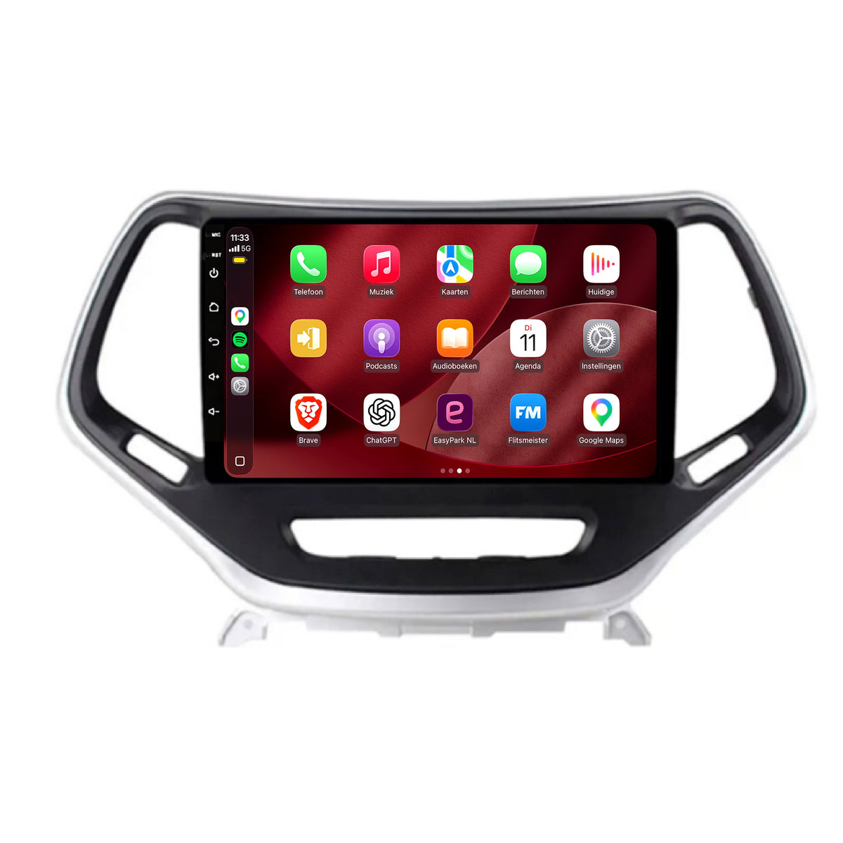 Jeep Cherokee CarPlay & Android Auto radio | 2014 to 2018 | 9 inch | Android 15 | CTX-7119