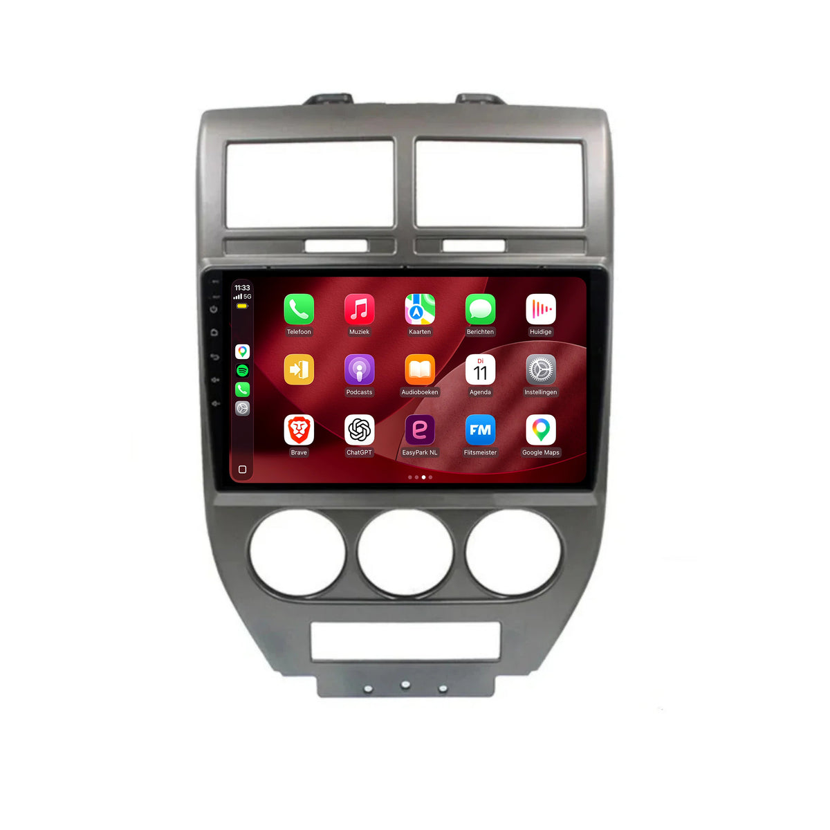 Radio con CarPlay y Android Auto para Jeep Compass | 2006 a 2010 | 10 pulgadas | Android 15 | CTX-7214