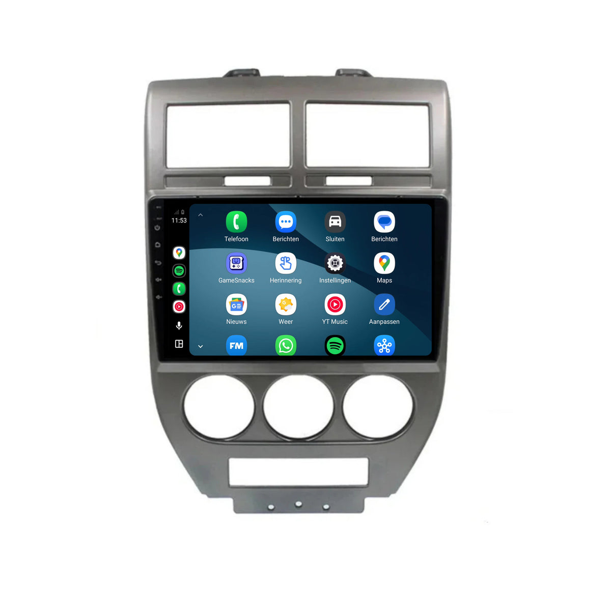 Radio con CarPlay y Android Auto para Jeep Compass | 2006 a 2010 | 10 pulgadas | Android 15 | CTX-7214