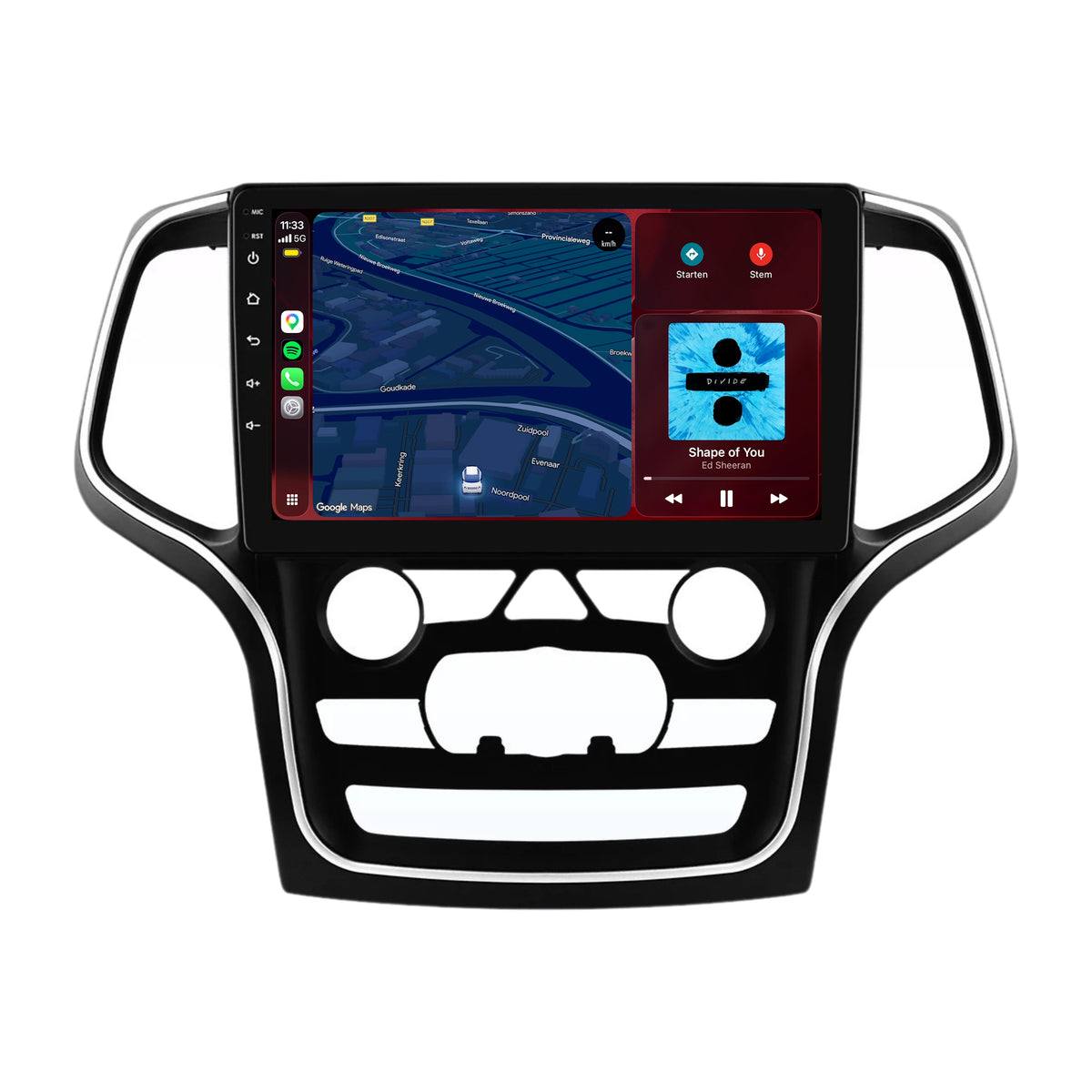 Autoradio CarPlay & Android Auto per Jeep Grand Cherokee WK2 | 2014-2022 | 9 pollici | Android 15 | CTX-7459