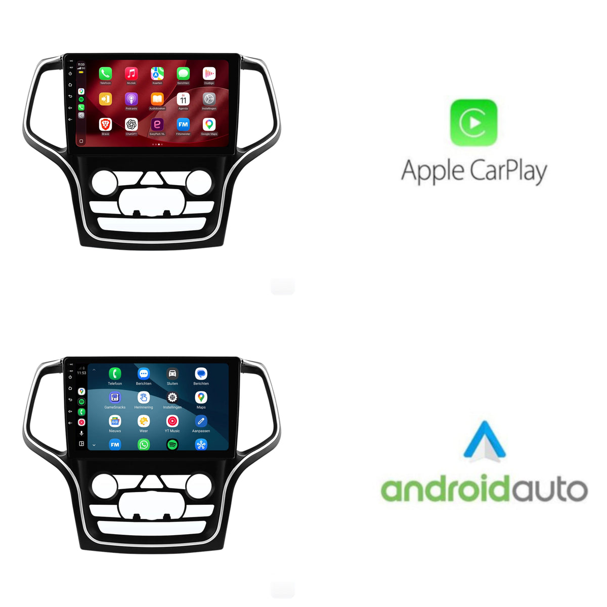 Radio z CarPlay i Android Auto do Jeep Grand Cherokee | 2015–2018 | 9 cali | Android 15 | CTX-7443