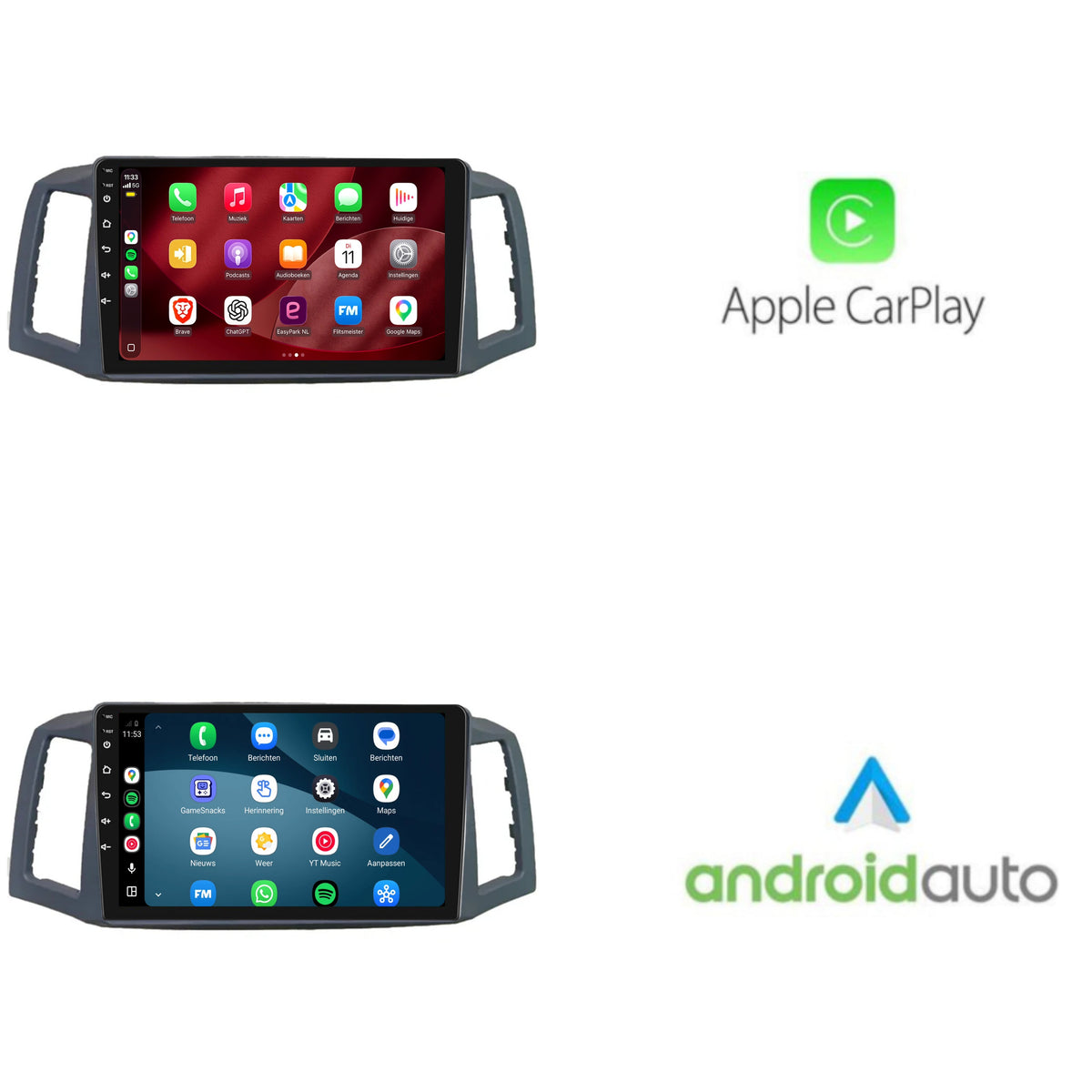 Autoradio CarPlay & Android Auto per Jeep Grand Cherokee | 2004 - 2007 | 9 pollici | Android 15