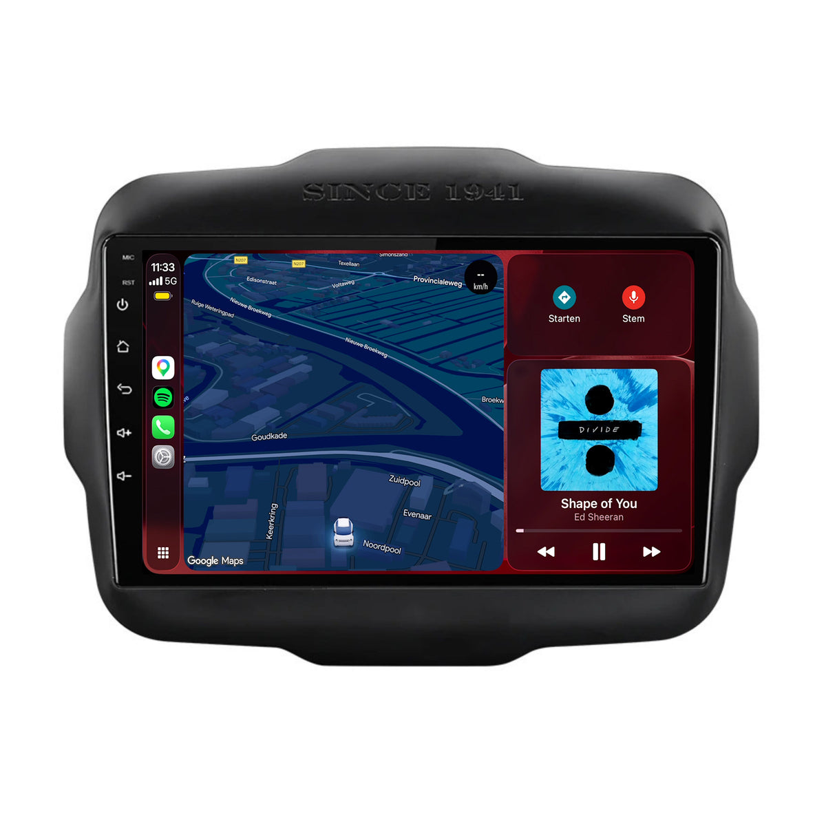 Jeep Renegade CarPlay & Android Auto radio | 2014 to 2023 | 9 inch | Android 15 | CTX-7123