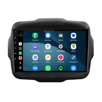 Jeep Renegade CarPlay & Android Auto radio | 2014 t/m 2023 | 9 inch | Android 15 | CTX-7123