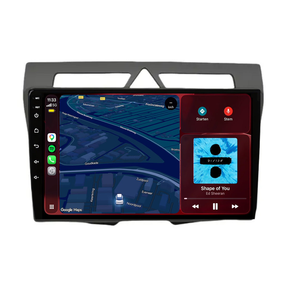 Radio con CarPlay y Android Auto para Kia Picanto | 2008 a 2010 | 9 pulgadas | Android 15 | CTX-7086