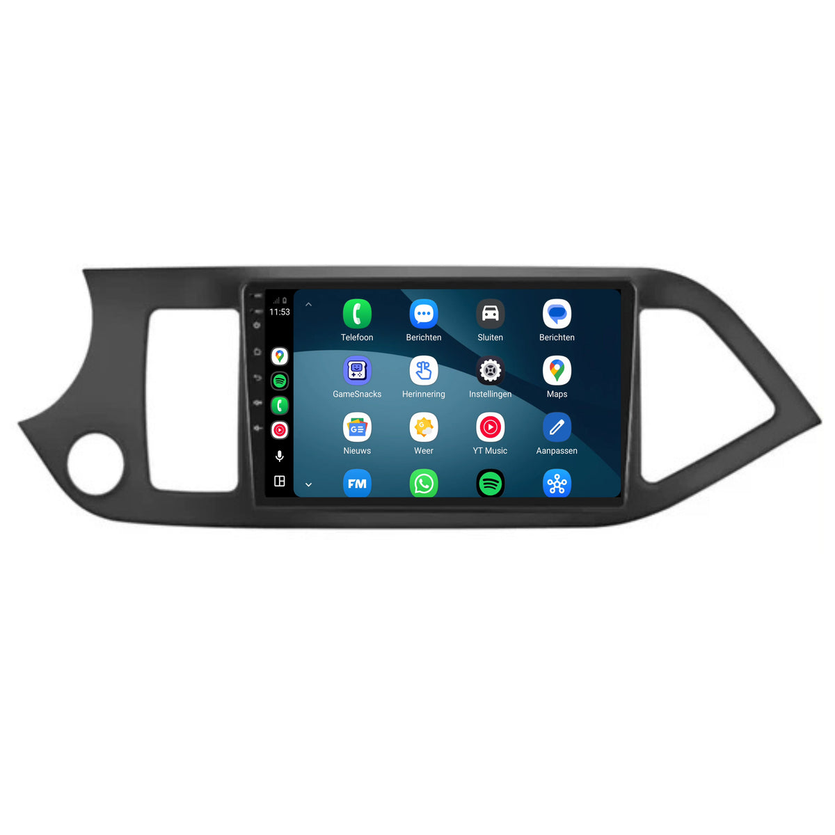 Kia Picanto CarPlay & Android Auto Radio | 2011 bis 2016 | 9 Zoll | Android 15 | CTX-7337