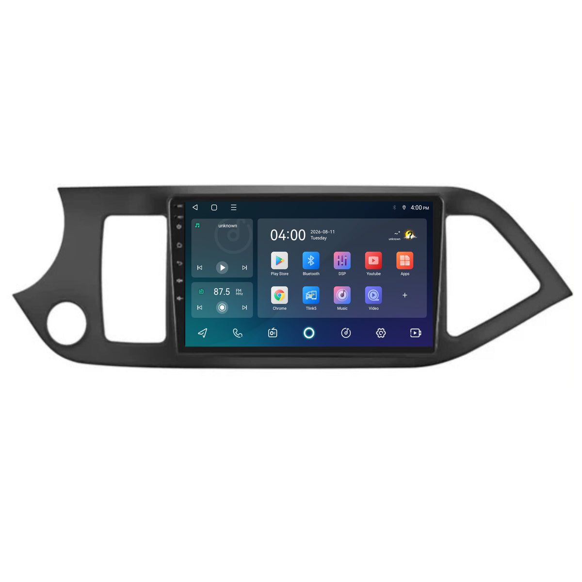 Kia Picanto CarPlay & Android Auto Radio | 2011 bis 2016 | 9 Zoll | Android 15 | CTX-7337