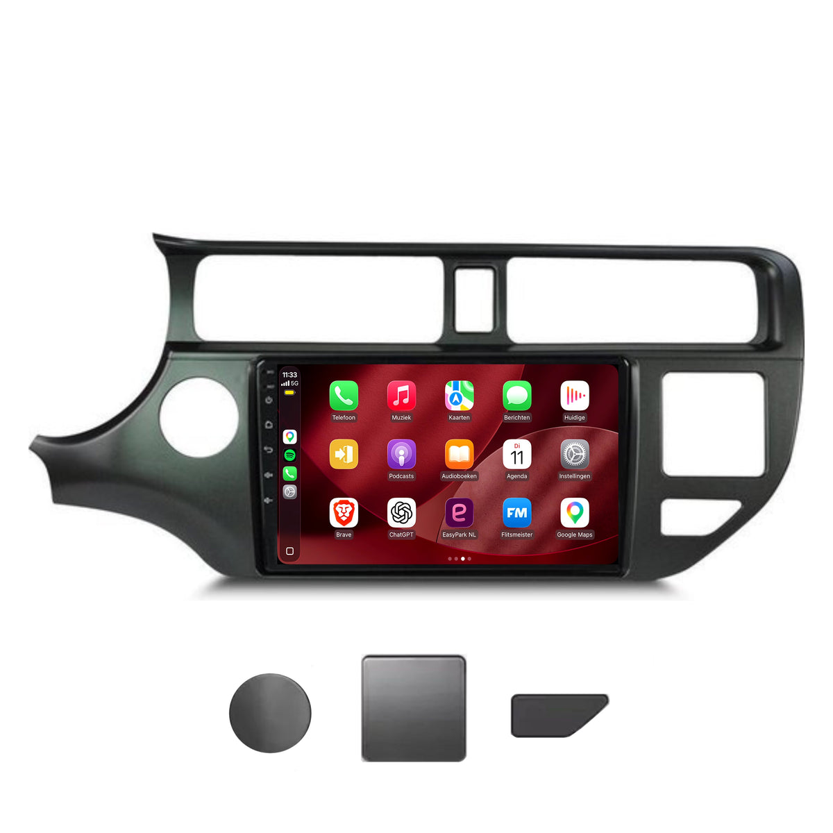 Kia Rio CarPlay & Android Auto radio | 2011 to 2014 | 9 inch | Android 15 | CTX-7160