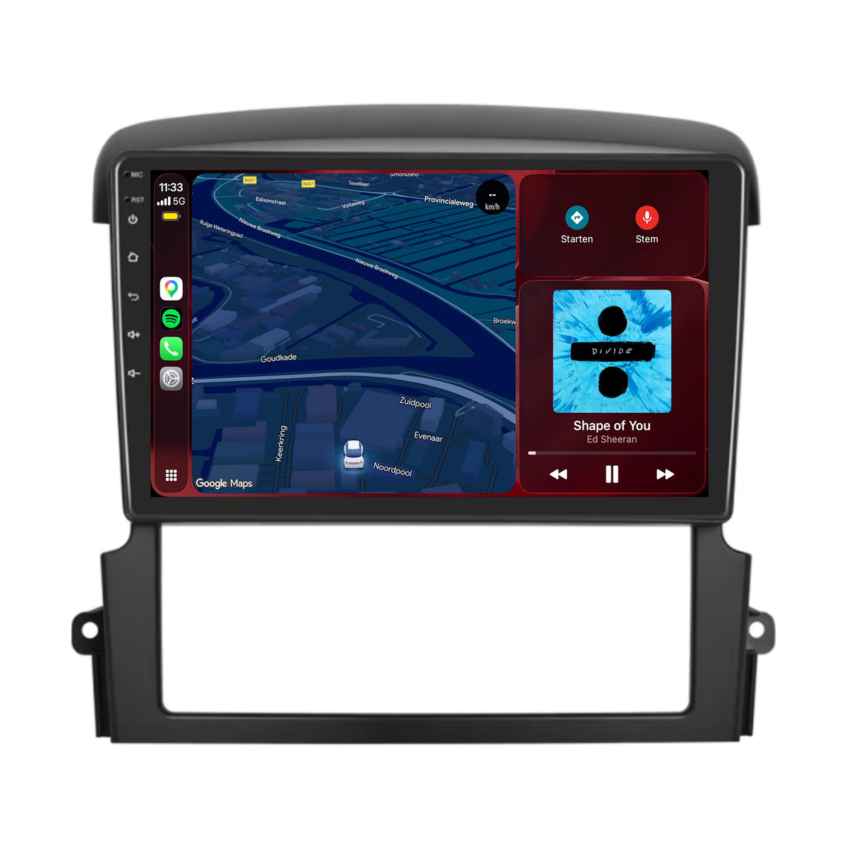 Kia Sorento CarPlay & Android Auto radio | 2002 t/m 2009 | 9 inch | Android 15 | CTX-7135