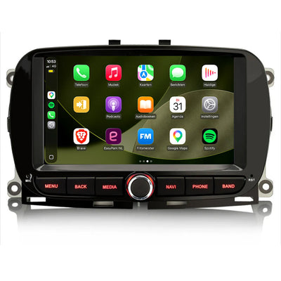 Fiat 500 CarPlay Autoradio | 2016 t/m 2019 | Android 16 | Android Auto | 4GB + 64GB
