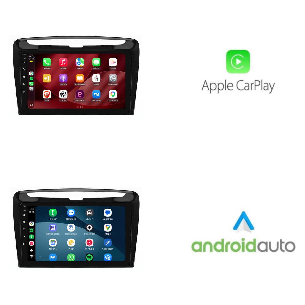 Lancia Ypsilon CarPlay & Android Auto radio | 2011 t/m 2020 | 9 inch | Android 15 | CTX-7445