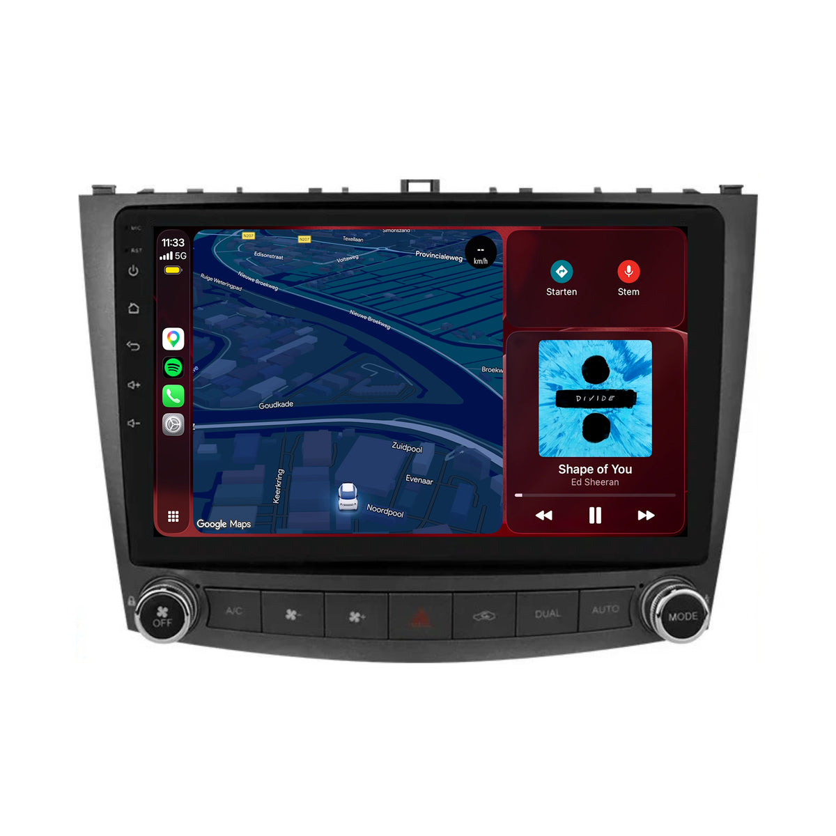 Lexus IS CarPlay & Android Auto radio | 2006 t/m 2012 | 10 inch | Android 15 | CTX-7479