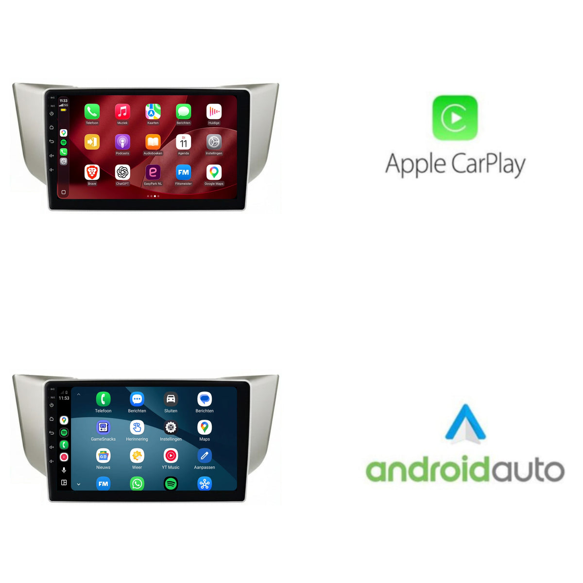 Lexus RX CarPlay & Android Auto radio | 2003 t/m 2009 | 9 inch | Android 15 | CTX-7480