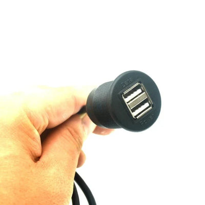 Cartonix | CTX-3300 | 1 meter Flush Mount Cable with Dual USB Port for Dashboard