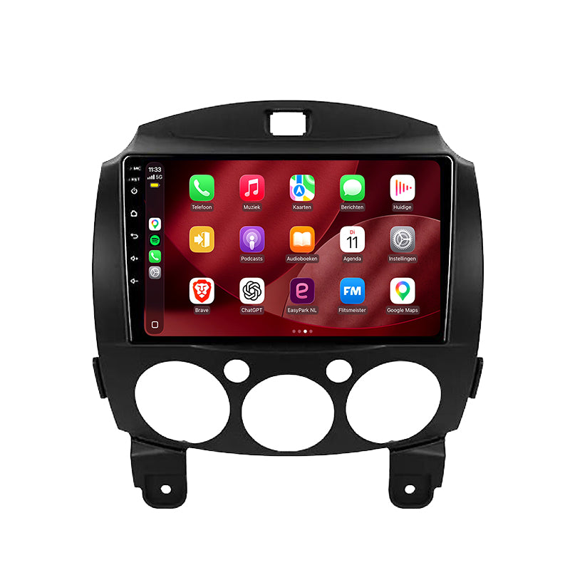 Radio con CarPlay y Android Auto para Mazda 2 | 2008 a 2014 | 9 pulgadas | Android 15