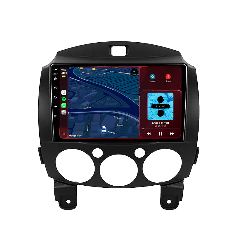 Radio con CarPlay y Android Auto para Mazda 2 | 2008 a 2014 | 9 pulgadas | Android 15